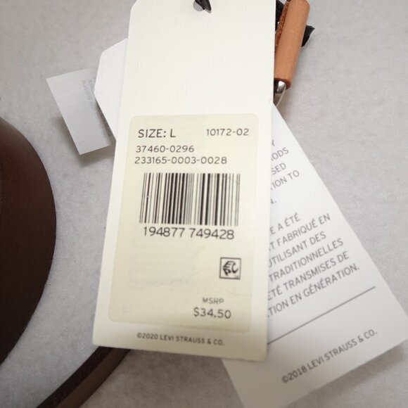 Levi's Leather Casual Belt Men's Size L Brown Slide Close - Picture 7 of 8